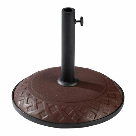 INTERNATIONAL CARAVAN Compound Resin Basket Weave Umbrella Stand, Chocolate 23800-15-CH